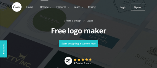 Canva free design a logo tool